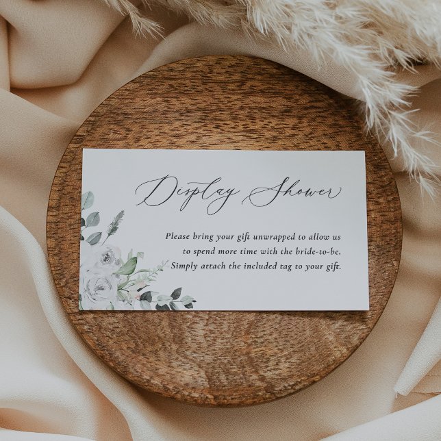 White Floral Display Shower Enclosure Card (Creator Uploaded)