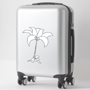 White Floral Extra Large Sticker