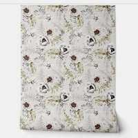 White Floral Foliage Watercolor