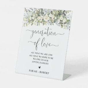 White Floral Generation of Love Sign