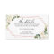 White Floral Geometric Wedding Details Enclosure
