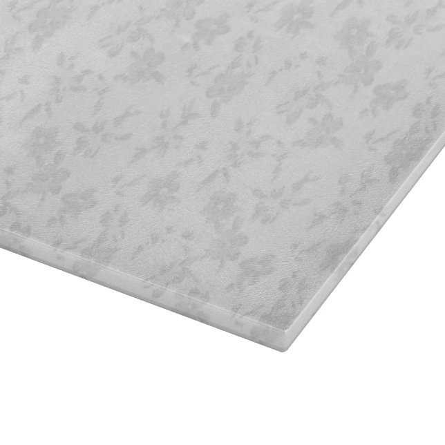 white floral glass cutting board (Corner)