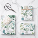 White Floral Greenery Bridal Shower Wedding  Wrapping Paper Sheet<br><div class="desc">A beautiful white floral greenery with eucalyptus bridal shower,  wedding wrapping paper,  or birthday for her.</div>