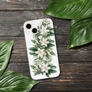 White Floral Greenery Flowers  Case-Mate iPhone 14 Case