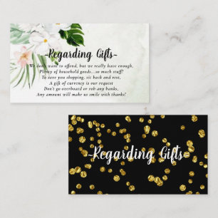 White Floral Honeymoon Wishing Well Enclosure Card