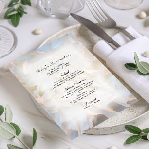 White Floral Quinceañera Menu