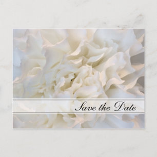 White Floral Quinceañera Save the Date Announcement Postcard
