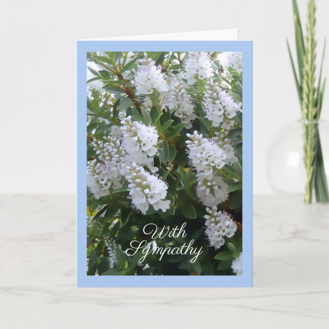 White floral Sympathy card (Front)