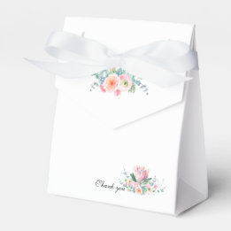 White Floral Watercolor Wedding Favor Box