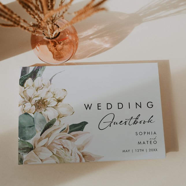 White Floral Wedding Guest Book (Creator Uploaded)