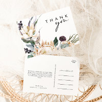 White Floral Wedding Thank You