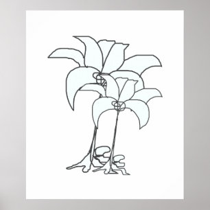 White Florals  Poster