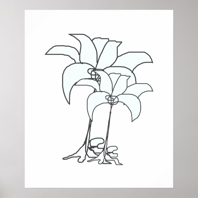 White Florals  Poster (Front)