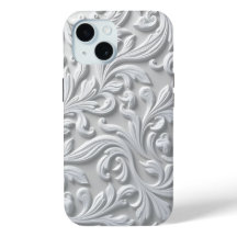 White Flourish iPhone / iPad case