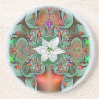 White Flower Bouquet Coaster
