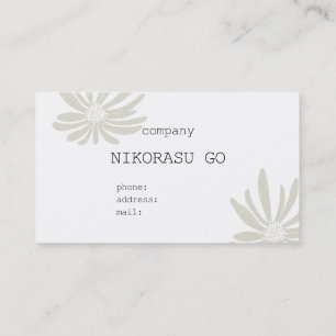 white flower business card