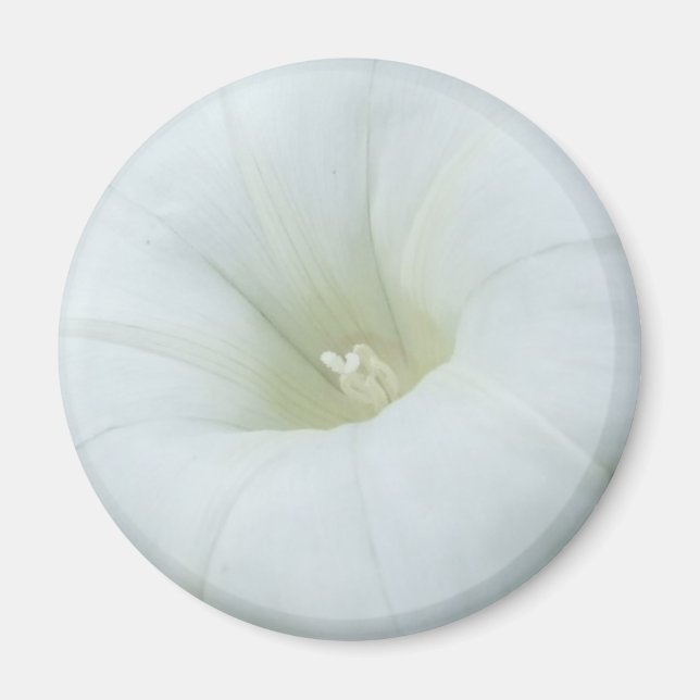 White Flower Center Magnet (Front)