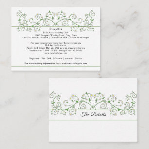 White Flower Climbing Vine Enclosure Card