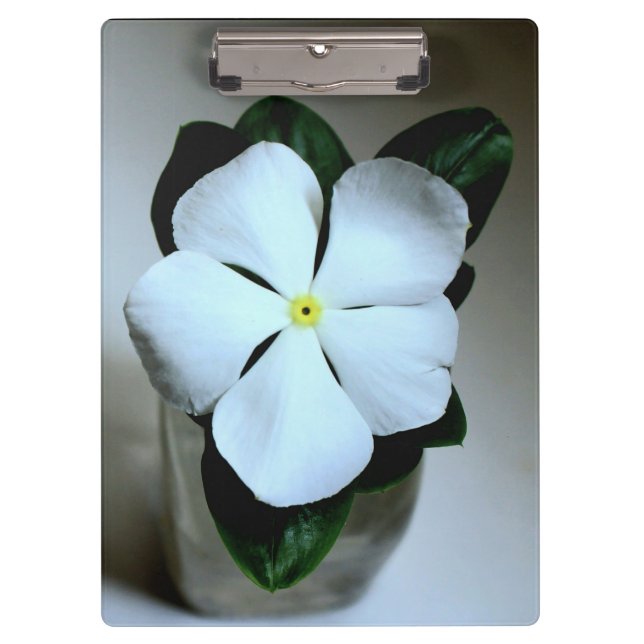 White Flower  Clipboard (Front)