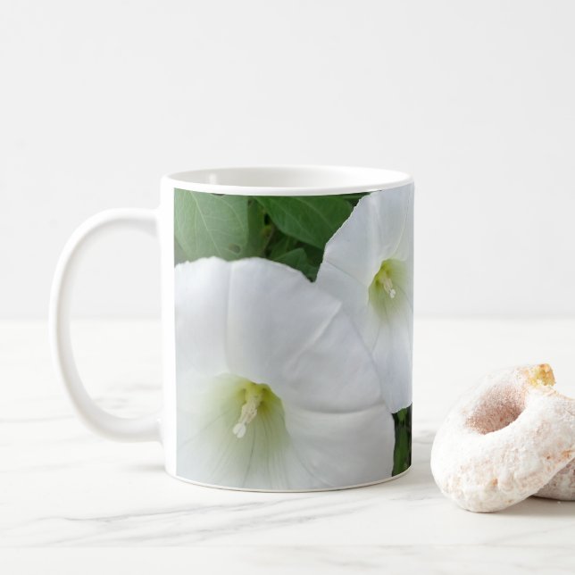 White Flower Coffee Mug (With Donut)