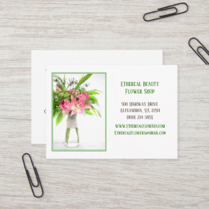 White flower delivery  business card