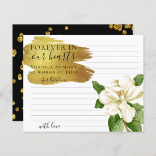 White Flower Elegant Share a Memory Funeral Card