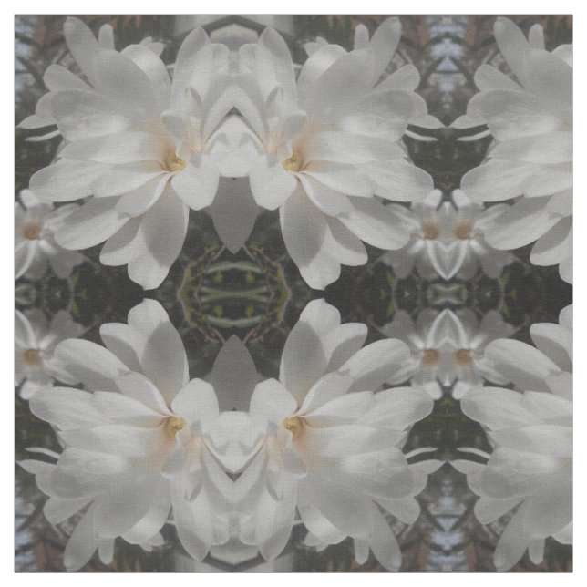 White Flower Fabric (Swatch)