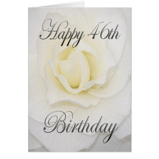 White Flower Happy 46th Birthday (Front)