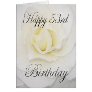 White Flower Happy 53rd Birthday