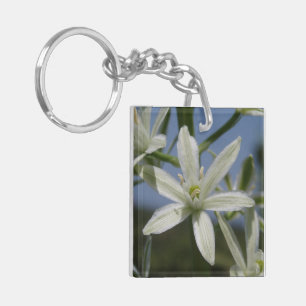White Flower Keychain