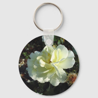 White Flower Keychain