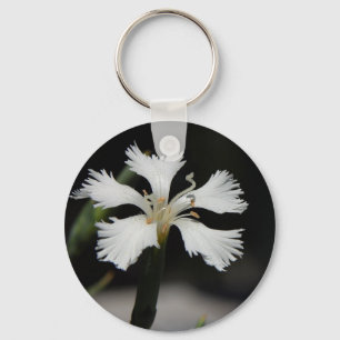 white flower keychain