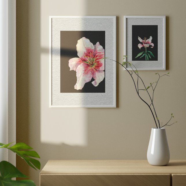 White Flower Modern Art Poster (Creator Uploaded)