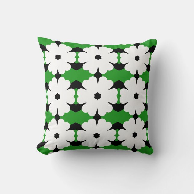 White flower modern simple cushion (Front)