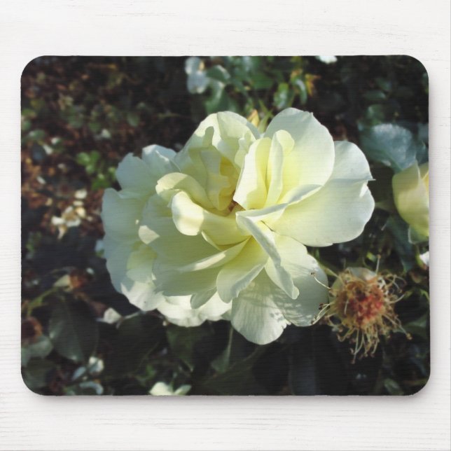 White Flower Mouse Mat (Front)