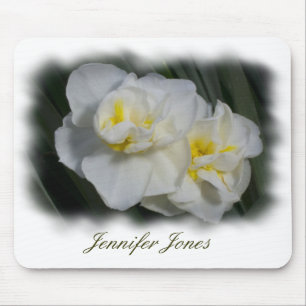 White Flower Mousepad
