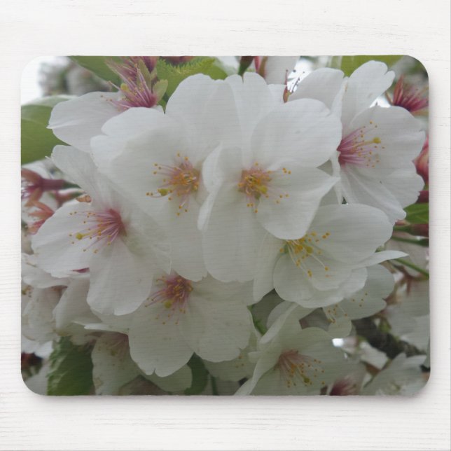 White Flower Mousepad (Front)