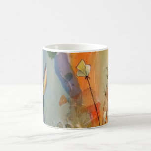 White Flower Mug