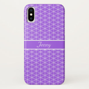 White Flower of Life Pattern iPhone X Case