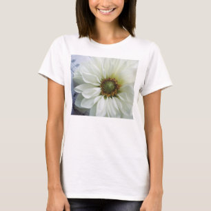 White flower on music T-Shirt