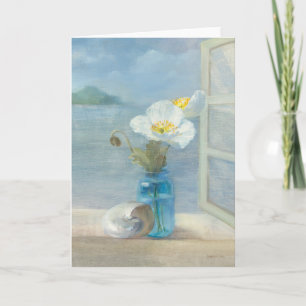 White Flower Overlooking the Sea Card