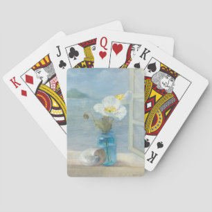 White Flower Overlooking the Sea Playing Cards