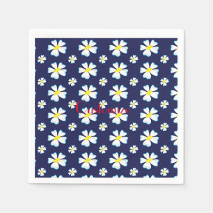 White Flower Pattern Thunder_Cove Napkin