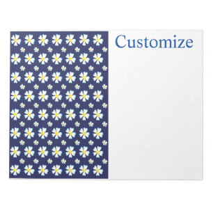 White Flower Pattern Thunder_Cove  Notepad