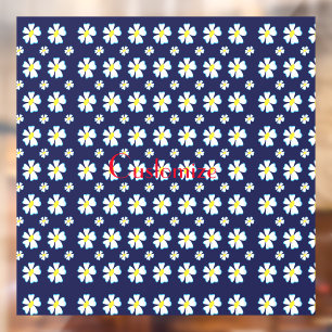 White Flower Pattern Thunder_Cove  Window Cling