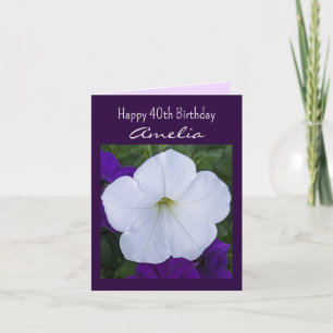 White Flower Photo Beauty for Ashes Bible Verse Card