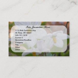 White Flower Photograph Business Card