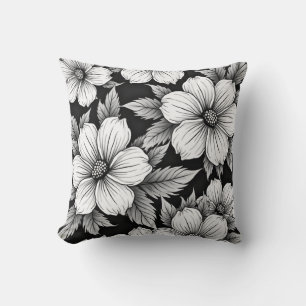 White flower pillow cushion