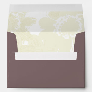 White Flower Plum Moss Envelope