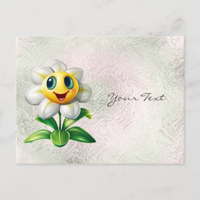 White Flower Postcard (Front)